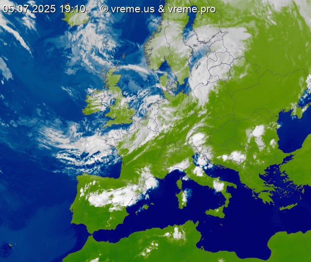 Oblačnost Evropa
