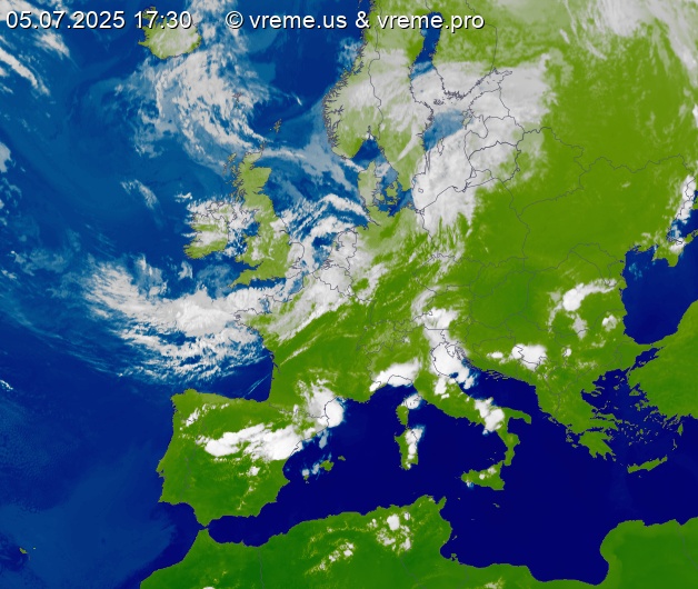 Oblačnost Evropa