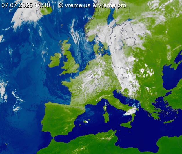 Oblačnost Evropa