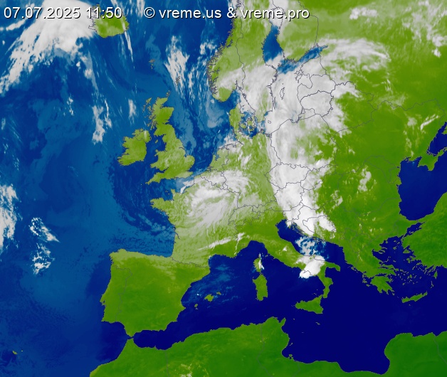 Oblačnost Evropa