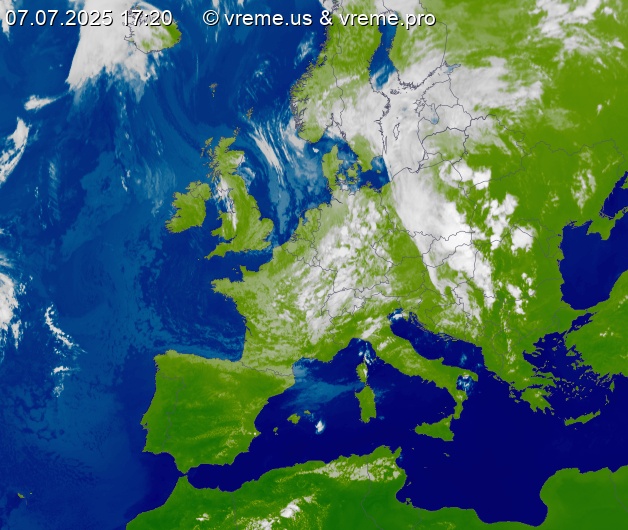 Oblačnost Evropa