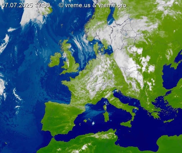 Oblačnost Evropa
