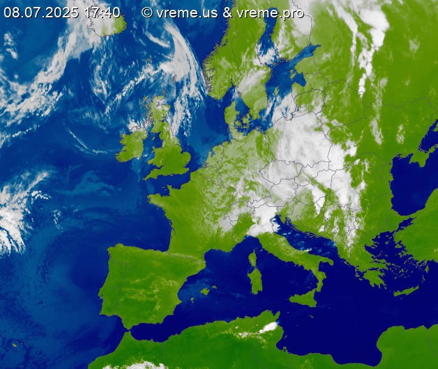 Oblačnost Evropa