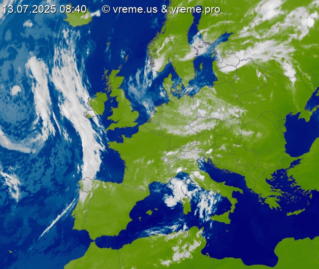 Oblačnost Evropa
