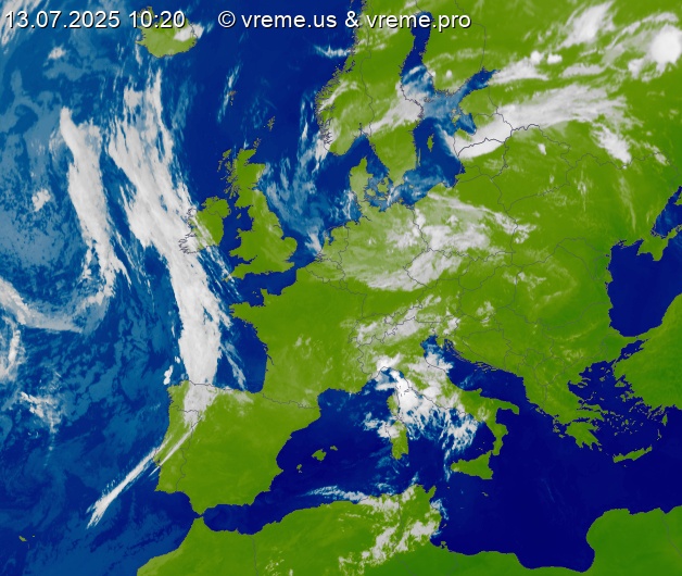 Oblačnost Evropa