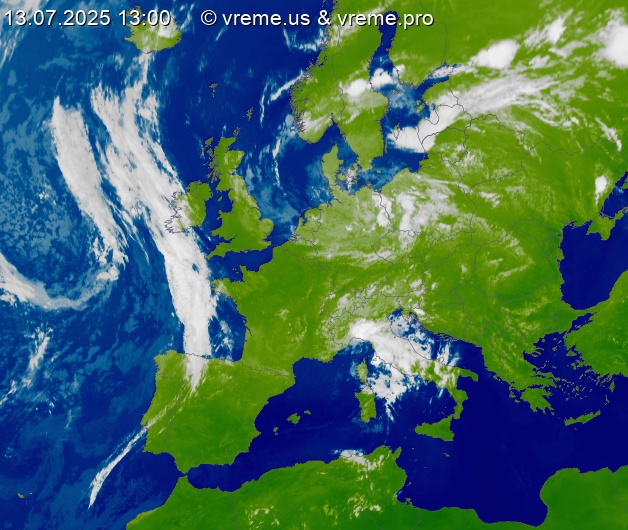Oblačnost Evropa