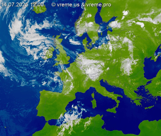 Oblačnost Evropa