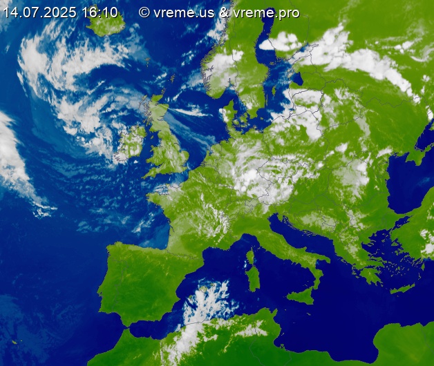 Oblačnost Evropa