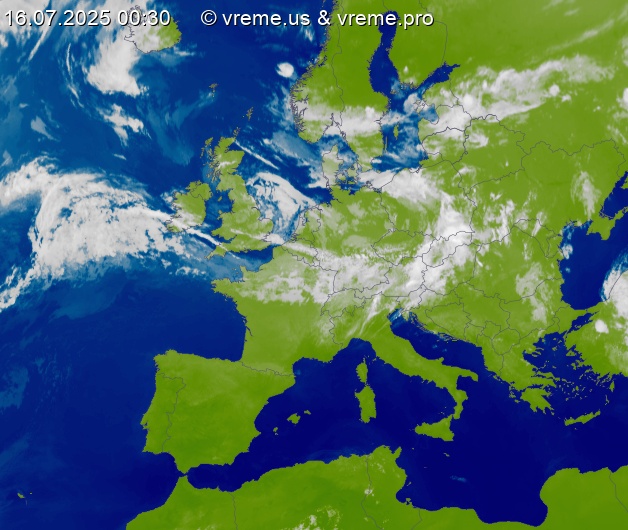 Oblačnost Evropa