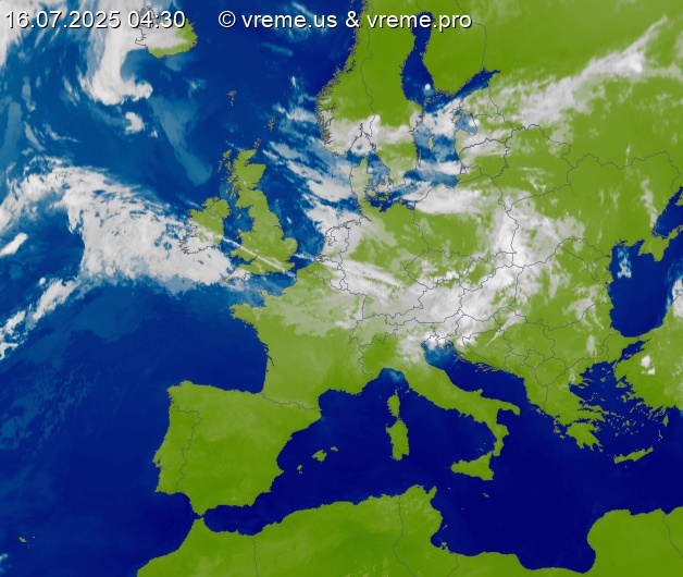 Oblačnost Evropa