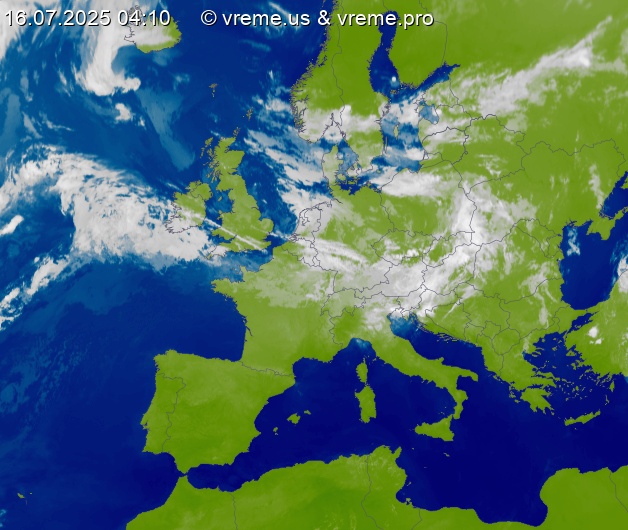 Oblačnost Evropa