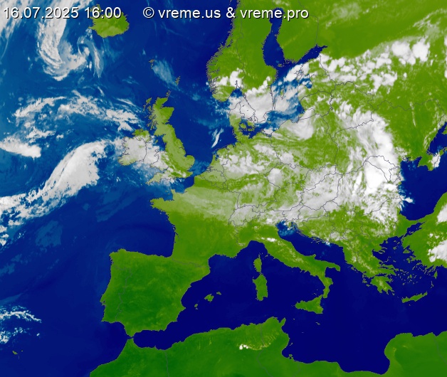 Oblačnost Evropa