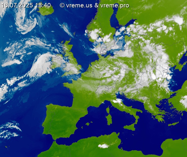 Oblačnost Evropa