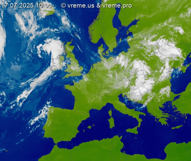 Oblačnost Evropa
