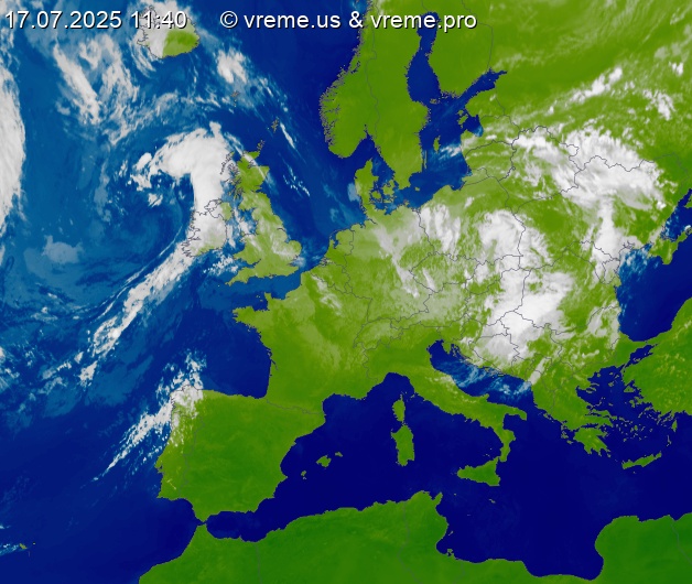 Oblačnost Evropa