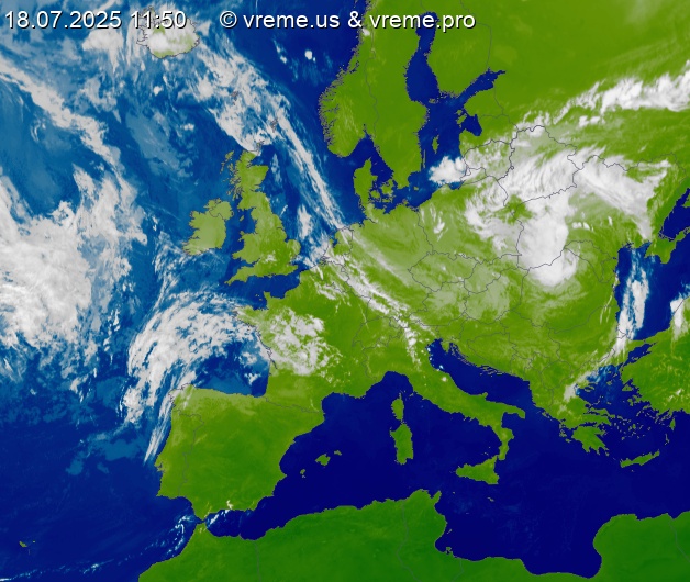Oblačnost Evropa