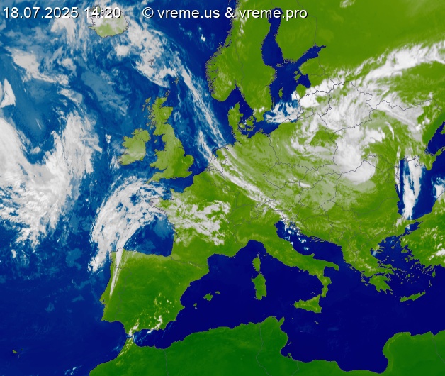 Oblačnost Evropa