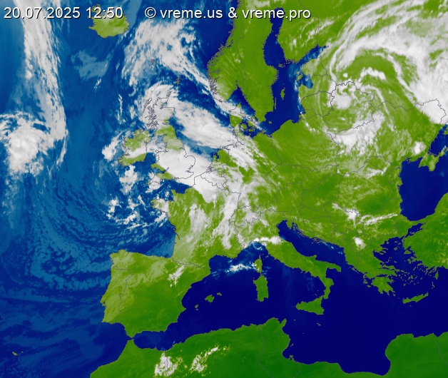 Oblačnost Evropa