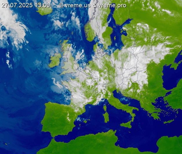 Oblačnost Evropa