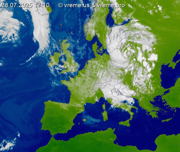 Oblačnost Evropa