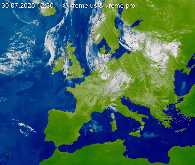Oblačnost Evropa