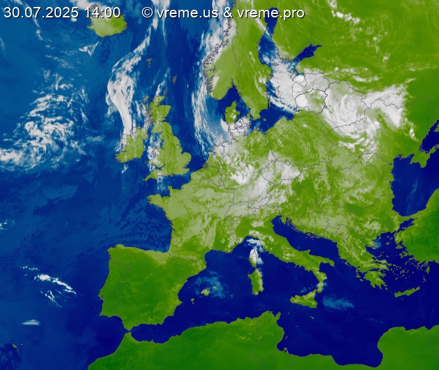 Oblačnost Evropa