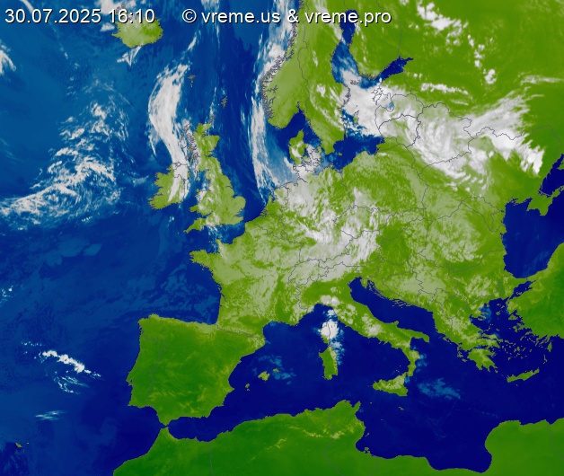 Oblačnost Evropa