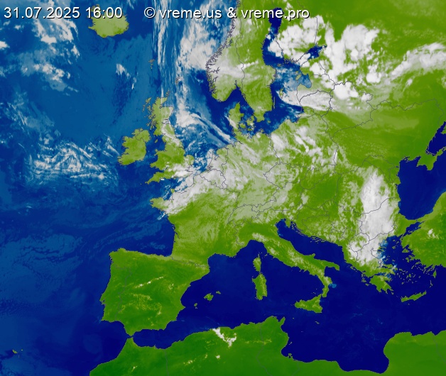 Oblačnost Evropa