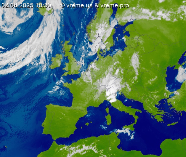 Oblačnost Evropa