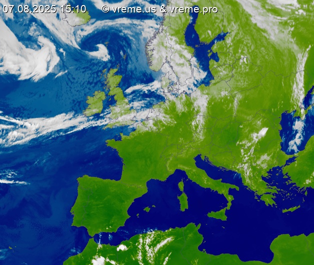 Oblačnost Evropa
