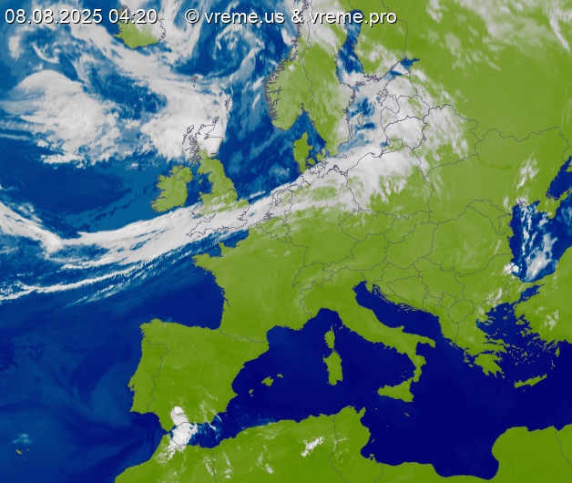 Oblačnost Evropa