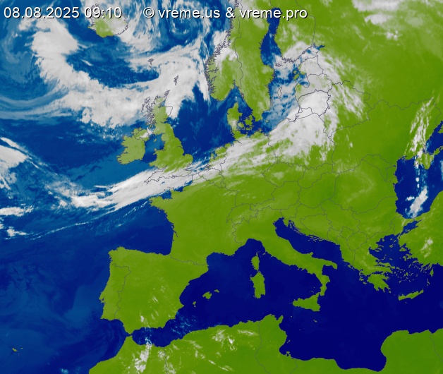 Oblačnost Evropa