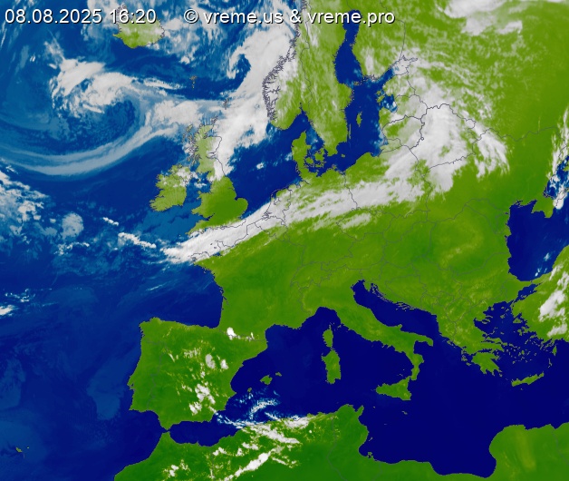 Oblačnost Evropa