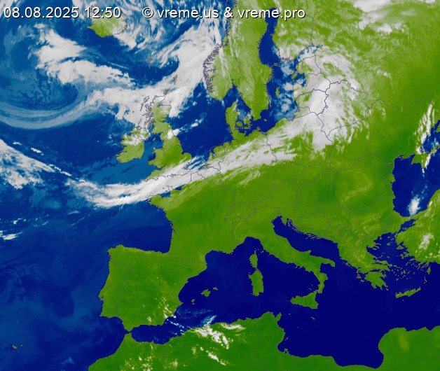 Oblačnost Evropa