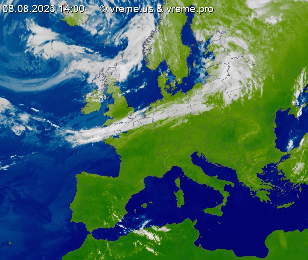 Oblačnost Evropa
