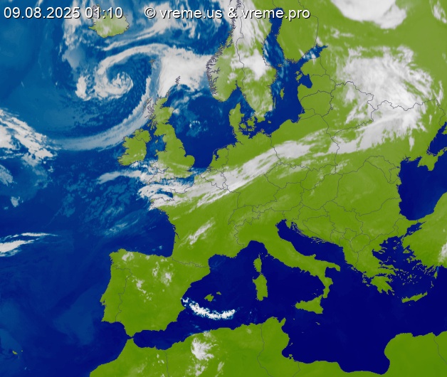 Oblačnost Evropa