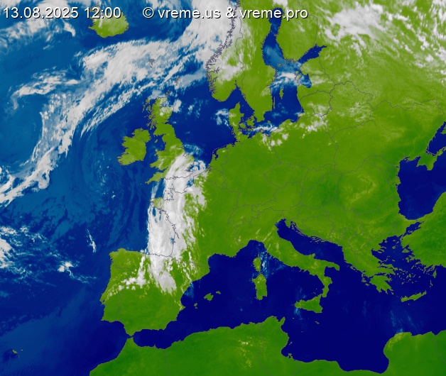 Oblačnost Evropa