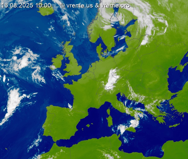 Oblačnost Evropa