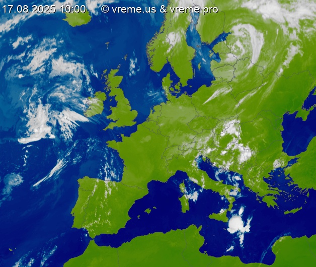 Oblačnost Evropa