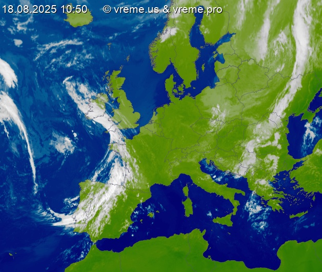 Oblačnost Evropa
