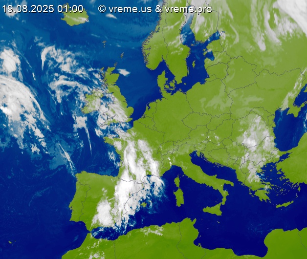 Oblačnost Evropa