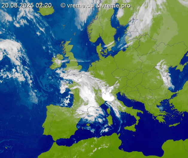 Oblačnost Evropa