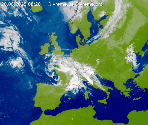 Oblačnost Evropa