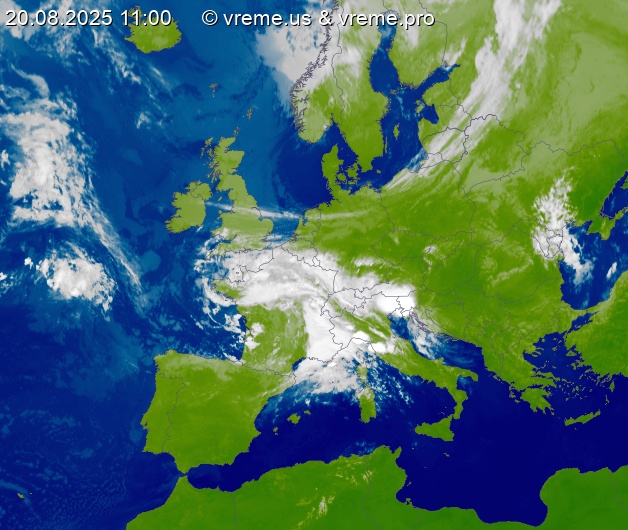 Oblačnost Evropa