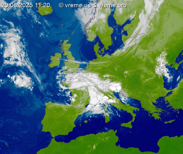 Oblačnost Evropa
