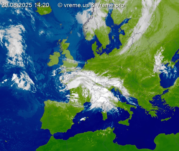 Oblačnost Evropa