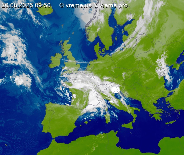 Oblačnost Evropa