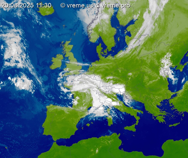 Oblačnost Evropa
