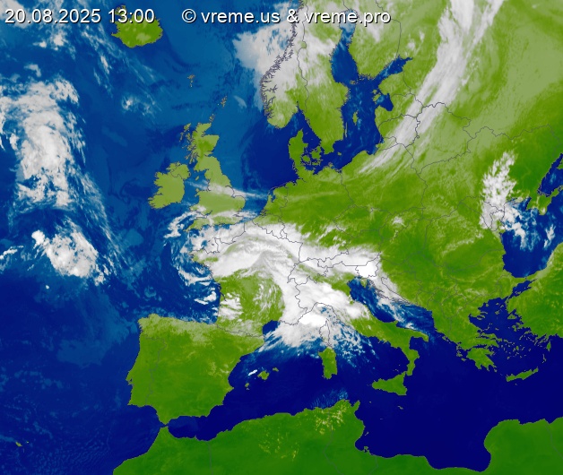 Oblačnost Evropa