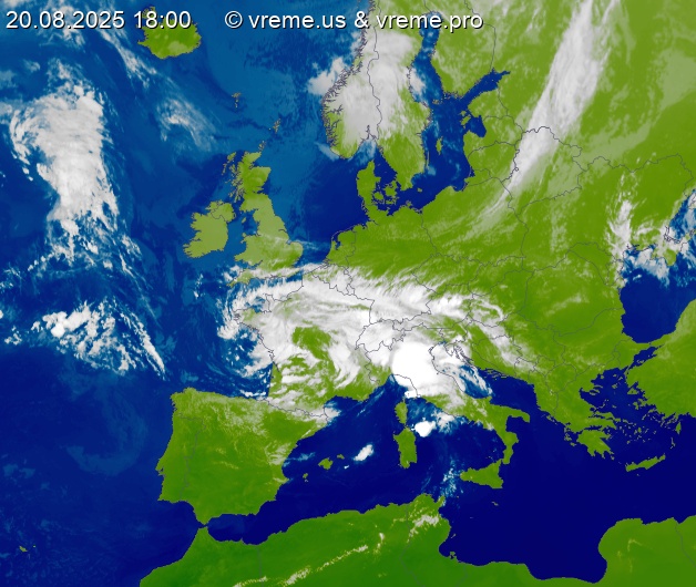 Oblačnost Evropa